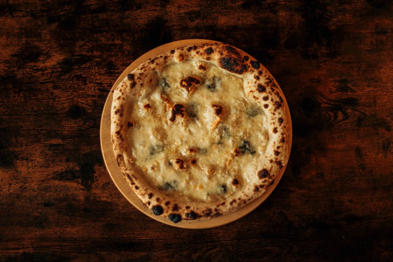 Four Cheese pizza with assorted cheese blend